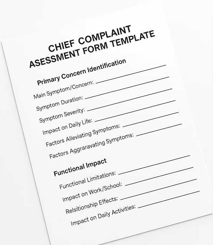 Chief Complaint Form