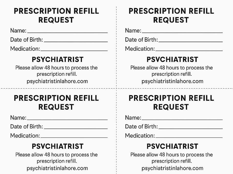 prescription refill request form template